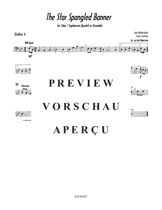 Product gallery: Page 8 of 9 Star Spangled Banner , , (Tuba Quartett EETT)