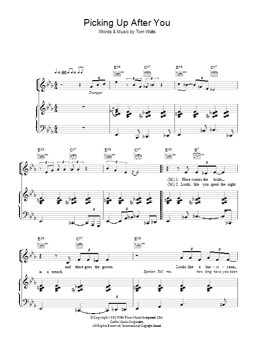 Produktgalerie: Seite 1 von 1 Picking Up After You, Tom Waits, Gesang, Gitarre, Klavier