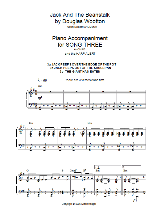 Produktbild zu: Song 3 (from Jack And The Beanstalk)