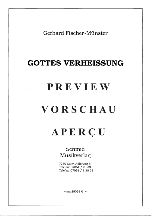 Product gallery: Page 2 of 13 Gottes Verheissung nach der Sindflut, Meditation für Chor (GCH/MCH) , ,  (Organ score edition)