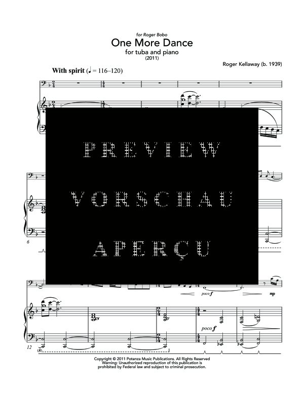 Product gallery: Page 5 of 11 One More Dance, , (tuba and piano)