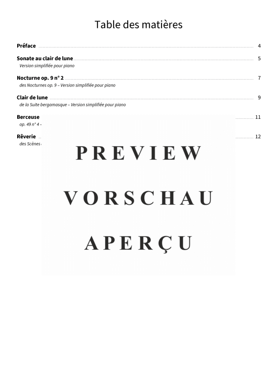 gallery: Pièces nocturnes rêveuses - Pièces pour piano simplifiées pour la paix intérieure, , Klavier Solo