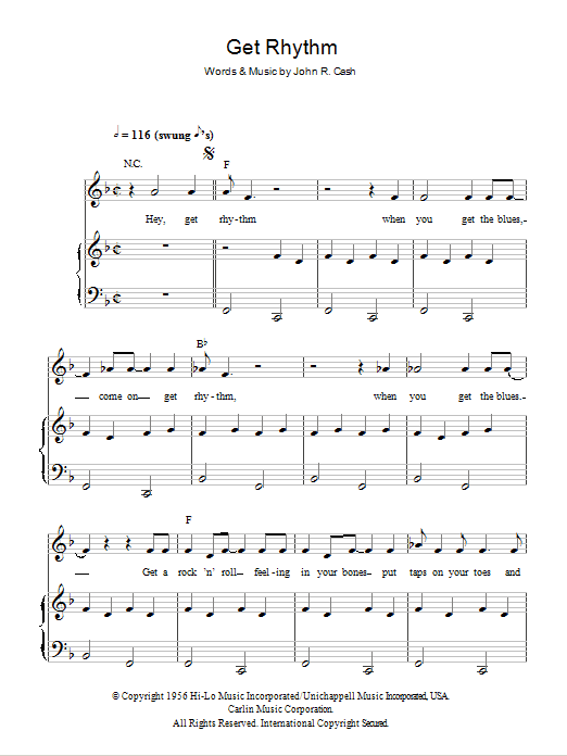 Produktgalerie: Seite 1 von 1 Get Rhythm, Johnny Cash, Gesang, Gitarre, Klavier