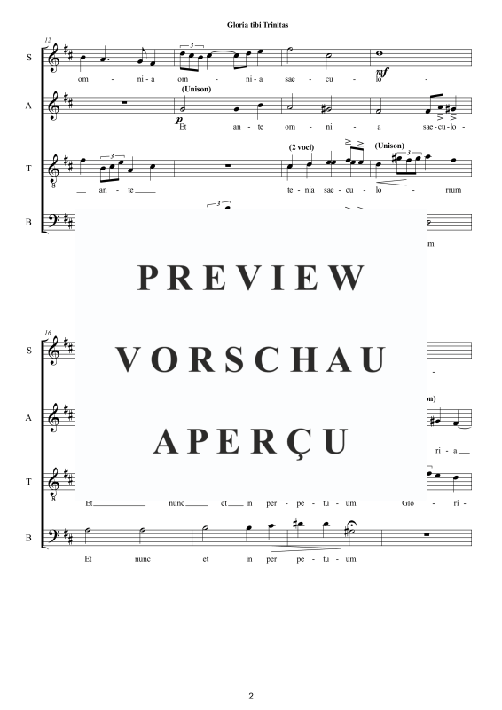 Produktgalerie: Seite 3 von 9 Gloria tibi Trinitas - Geistliche Hymne, , Gemischter Chor a capella