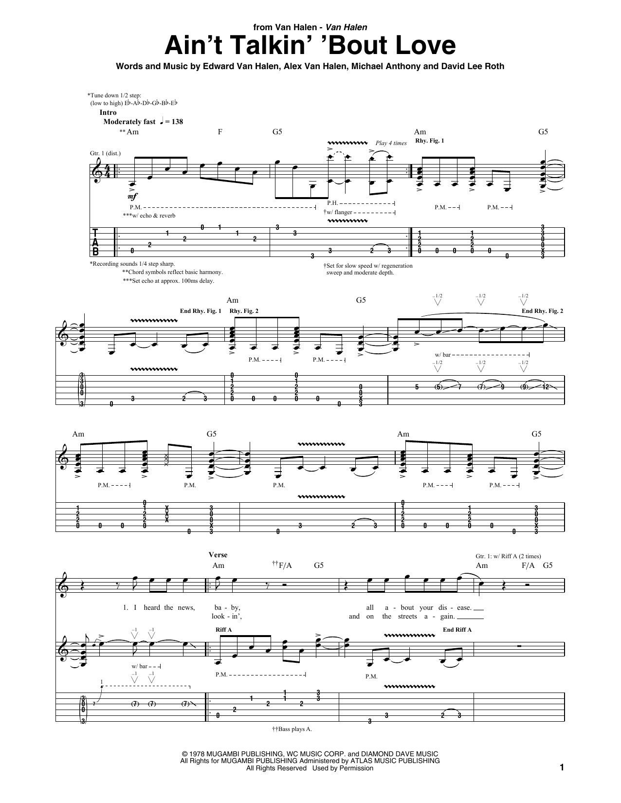 Produktgalerie: Seite 1 von 1 Ain't Talkin' 'Bout Love, Van Halen, Gitarre