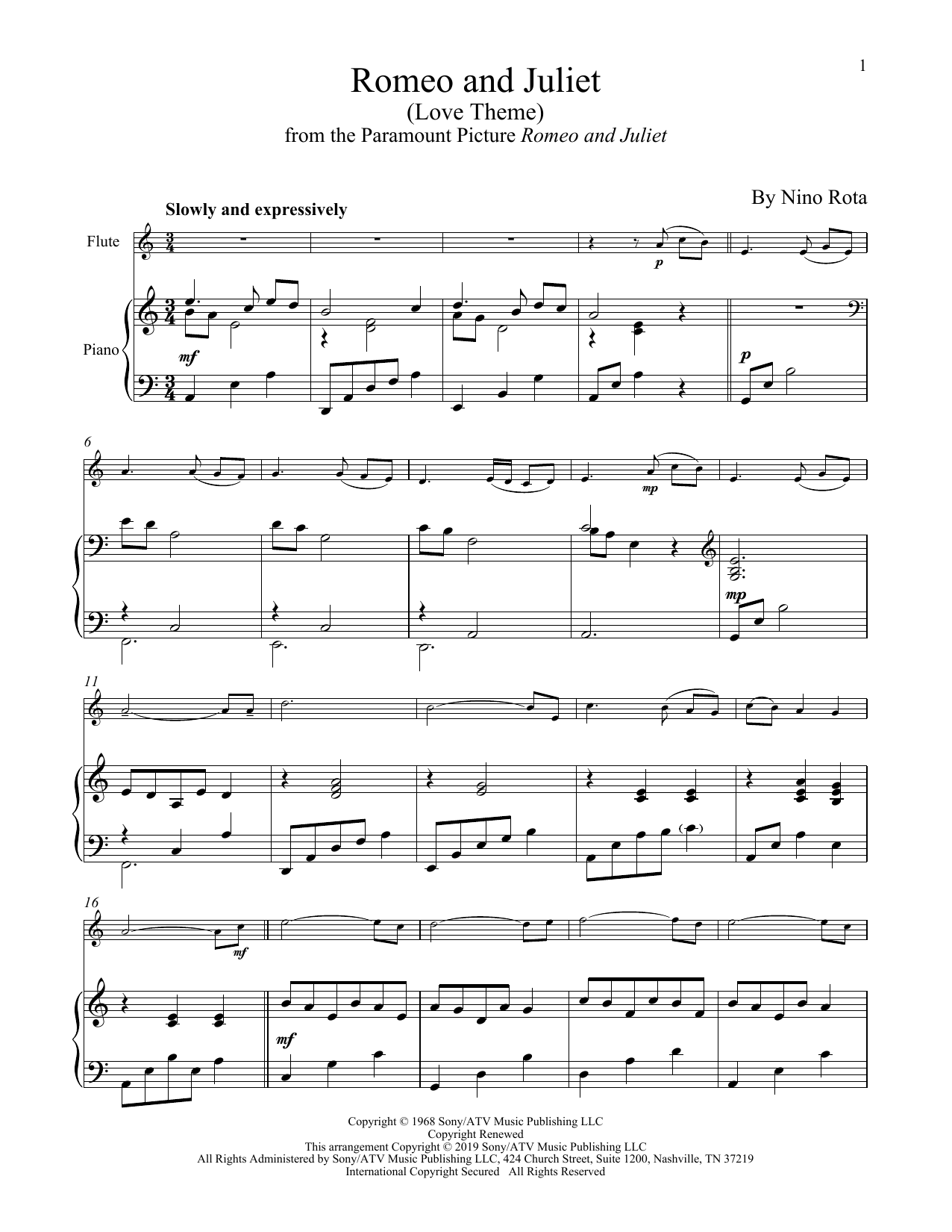 Produktgalerie: Seite 1 von 1 Romeo And Juliet (Love Theme), Henry Mancini