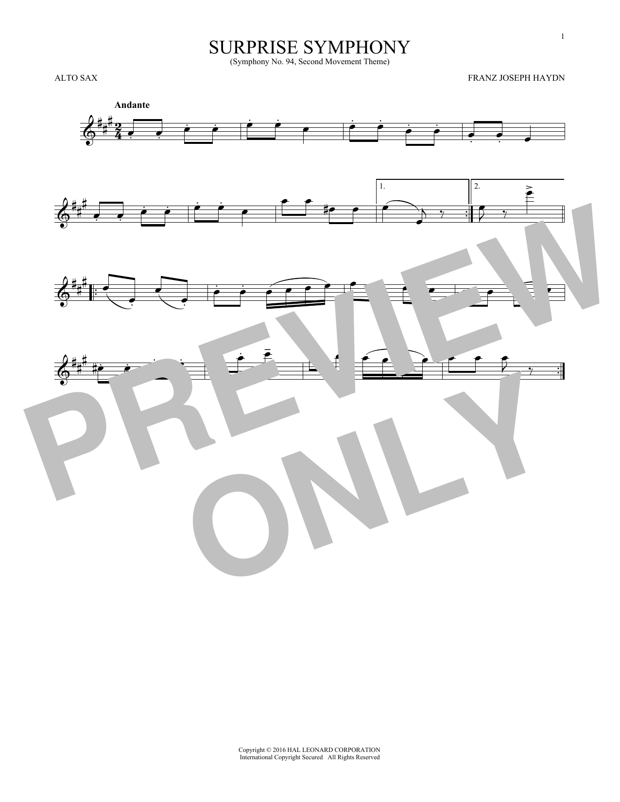 Product gallery: Page 1 of 1 The Surprise Symphony, Franz Joseph Haydn