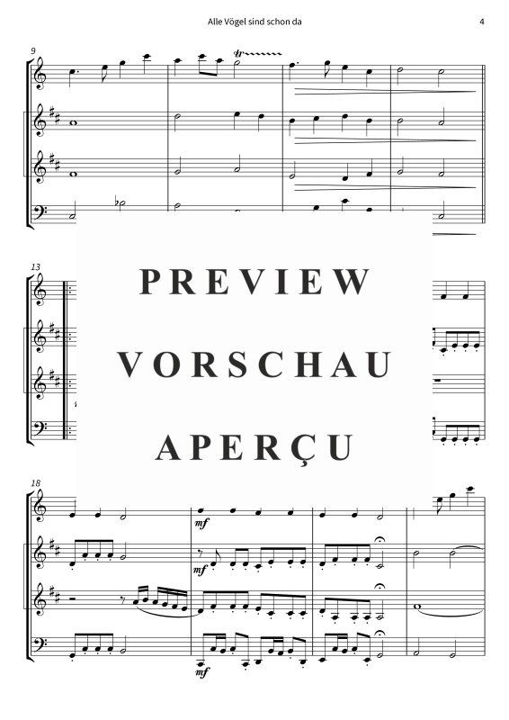 Product gallery: Page 6 of 11 Alle Vögel sind schon da, , (Woodwind Trio)