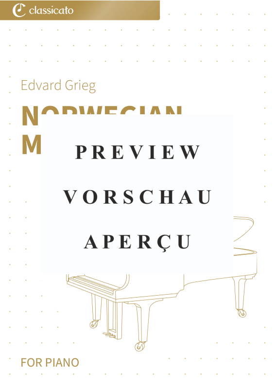 Product gallery: Page 2 of 7 Norwegian melody - No. 6 from Lyric Pieces, Book 1, op. 12, , Piano Solo