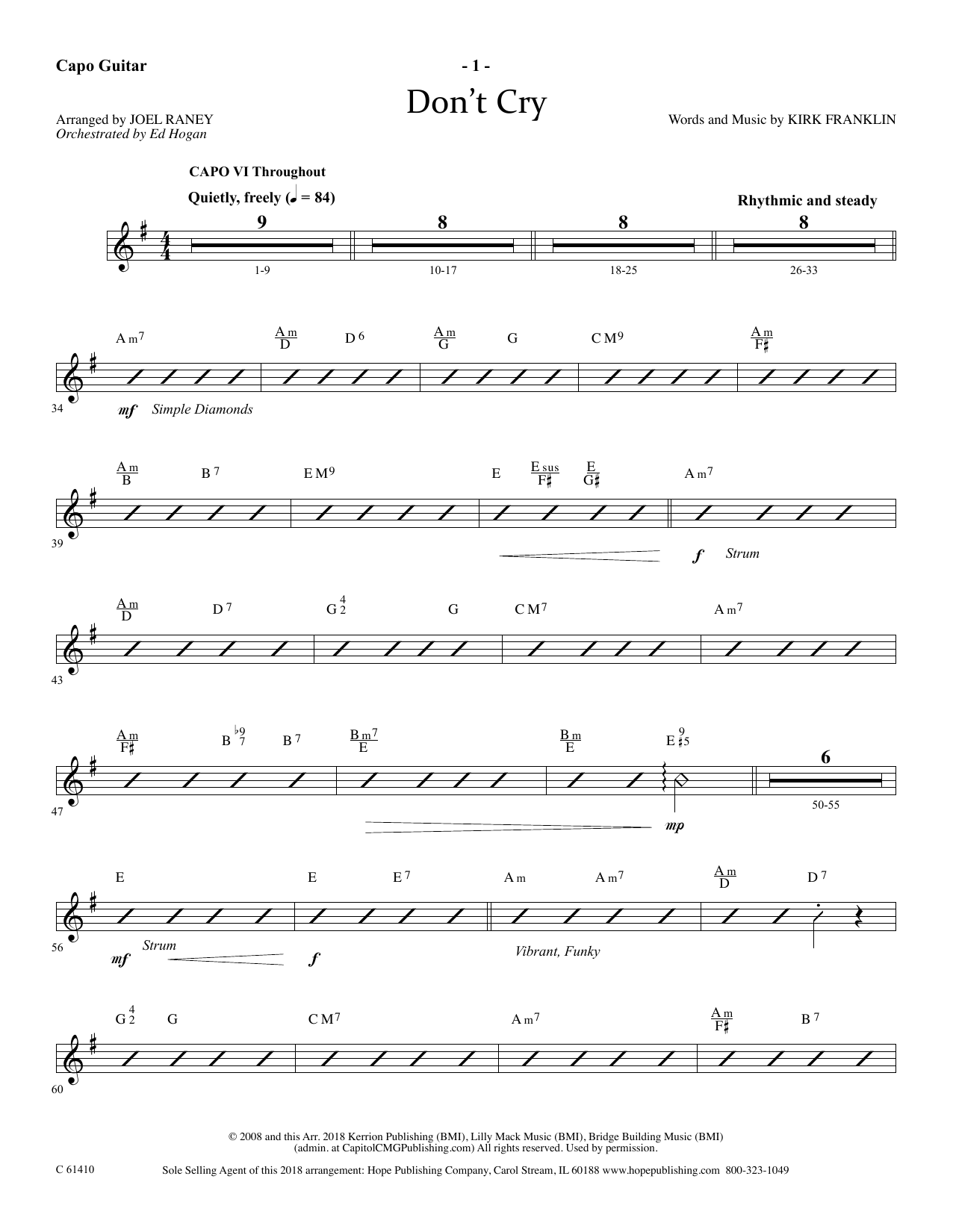 Produktbild zu: Don't Cry - Capo Guitar
