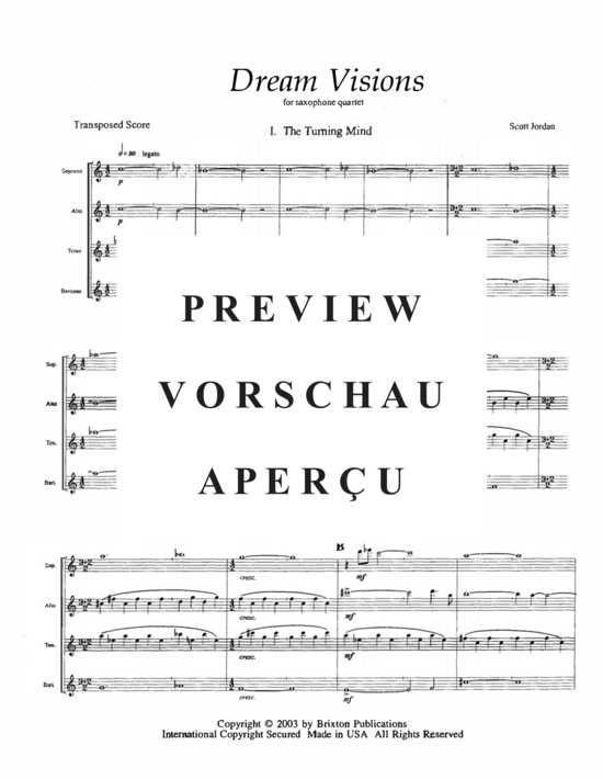 Product gallery: Page 4 of 21 Dream Visions , , (Saxophonquartett SATB)