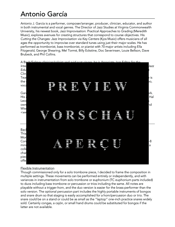 Product gallery: Page 4 of 11 Three for Two (or One or Three), , (Trombone trio solo trombone, 2x trombone percussion opt.)
