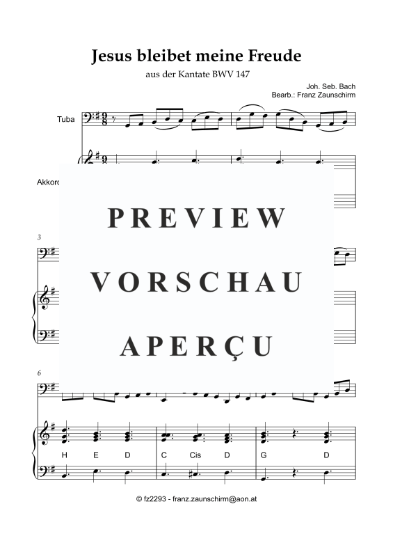 Produktgalerie: Seite 2 von 8 Jesus bleibet meine Freude, , Tuba und Akkordeon