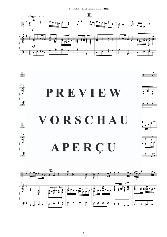 Product gallery: Page 5 of 11 Viola Sonata in E-Moll H551, , Viola and Piano/Harpsichord