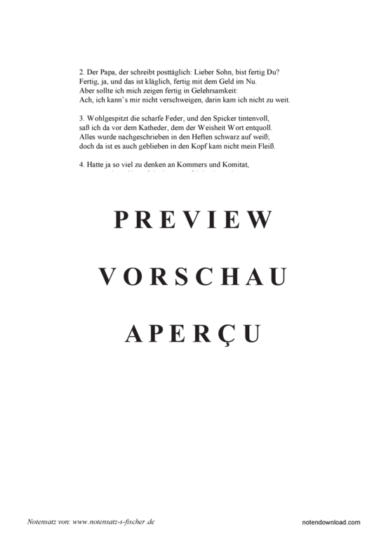 Product gallery: Page 3 of 3 Ach, das Exmatrikulieren , , Piano and Voice