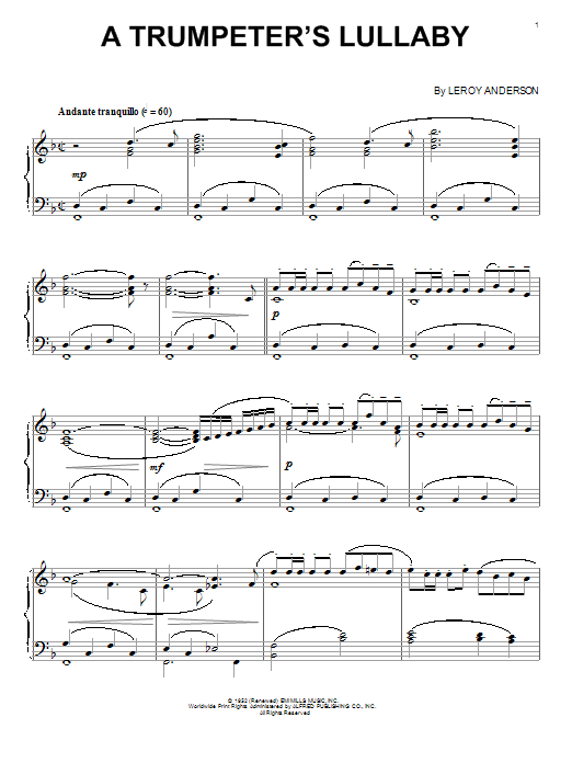 Produktbild zu: A Trumpeter's Lullaby