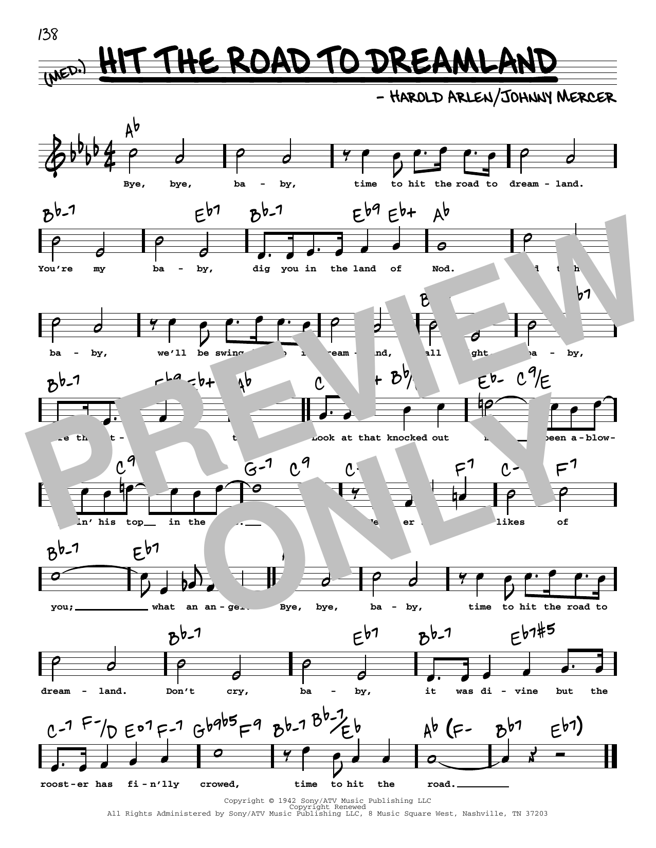 Product picture to: Hit The Road To Dreamland (High Voice) (from Star Spangled Rhythm)