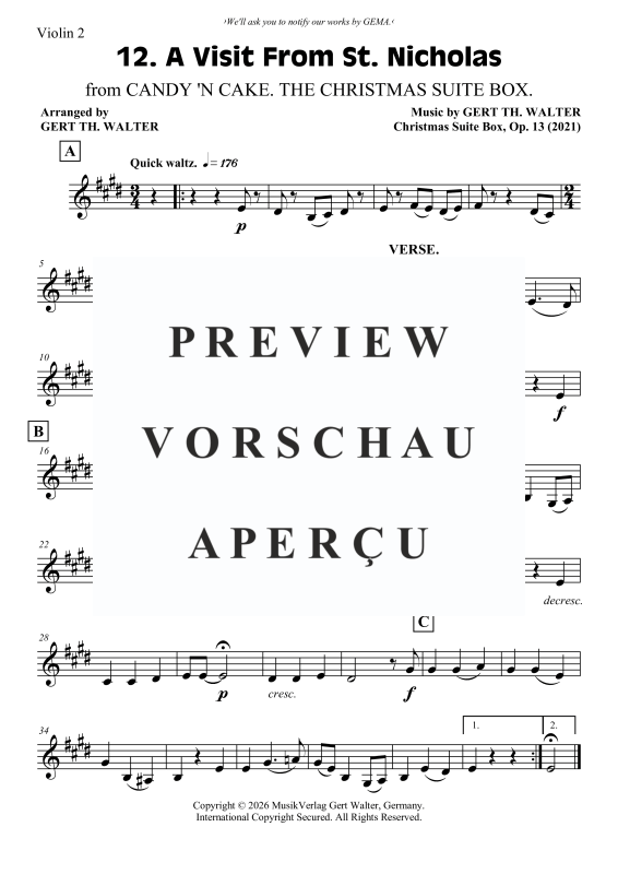 Produktgalerie: Seite 5 von 7 A Visit From St. Nicholas, , Streicher Trio