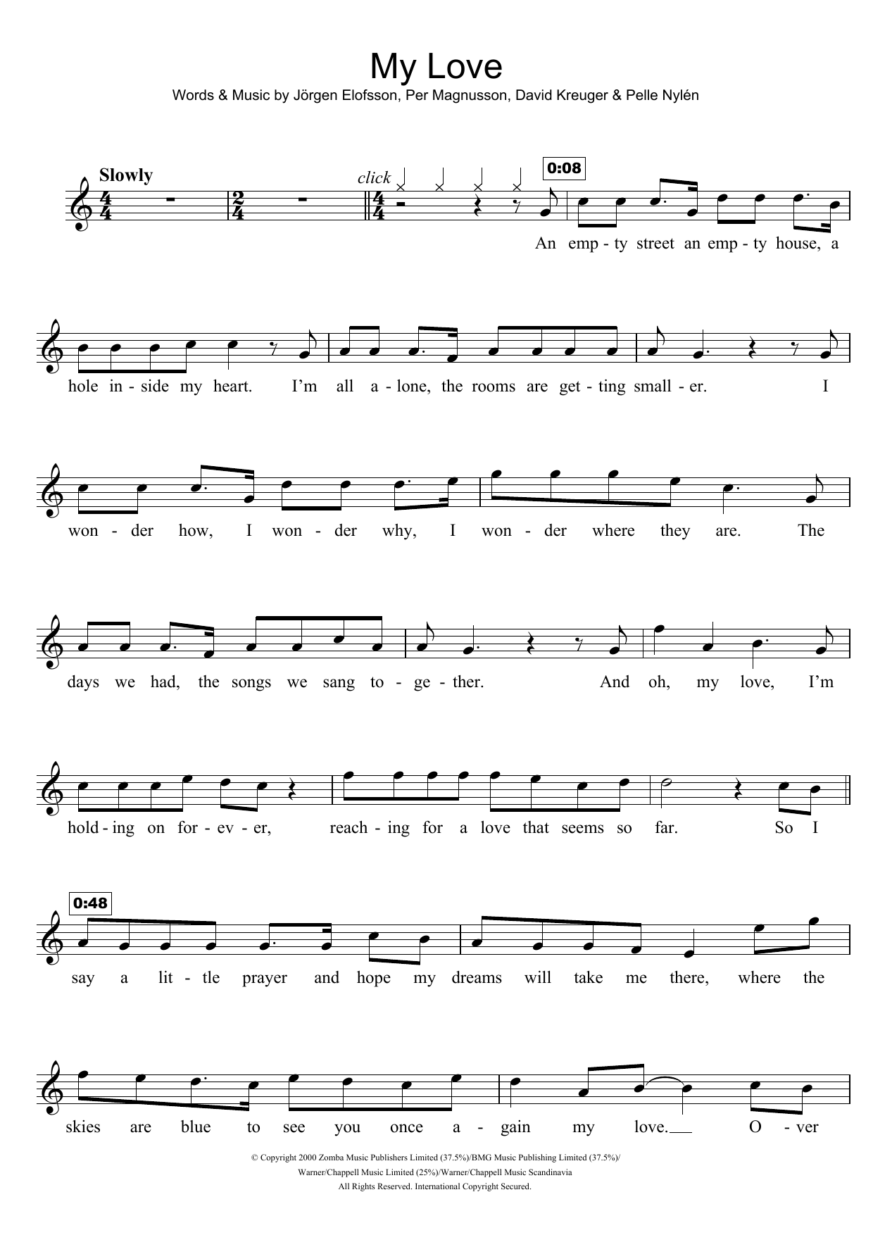 Product gallery: Page 1 of 1 My Love, Westlife