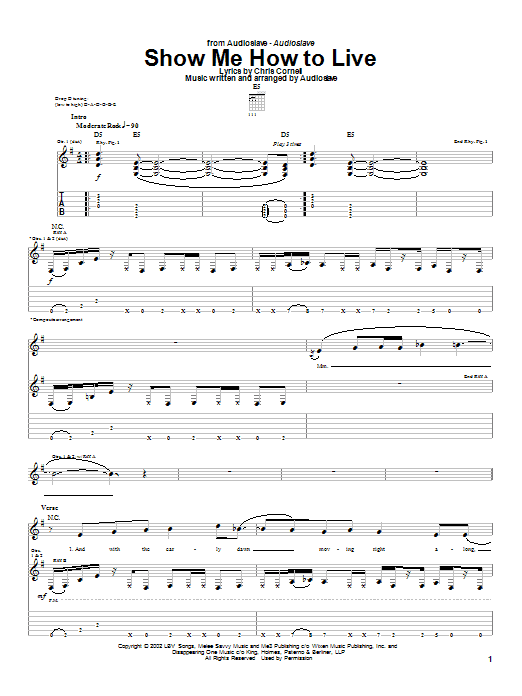 Produktgalerie: Seite 1 von 1 Show Me How To Live, Audioslave, Gitarre