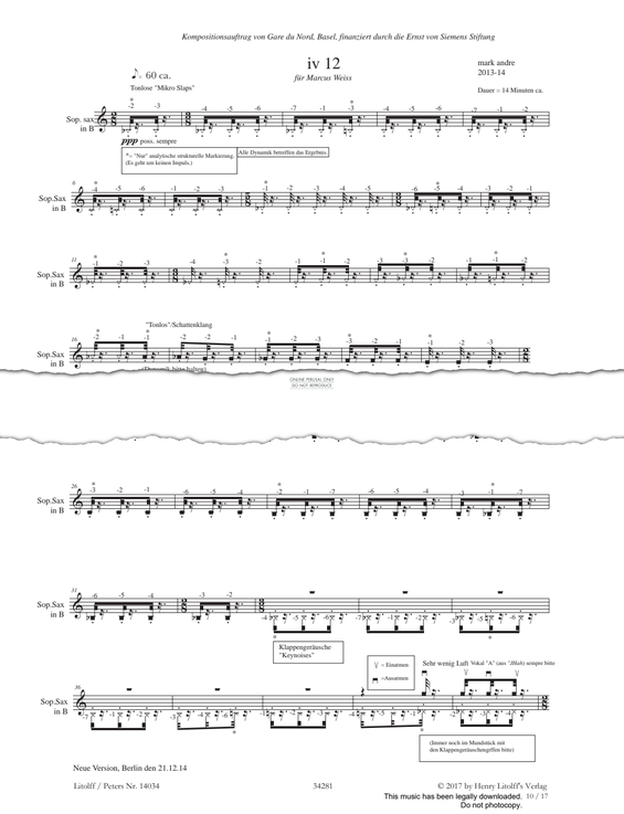 Product gallery: Page 1 of 1 iv 12, Mark Andre