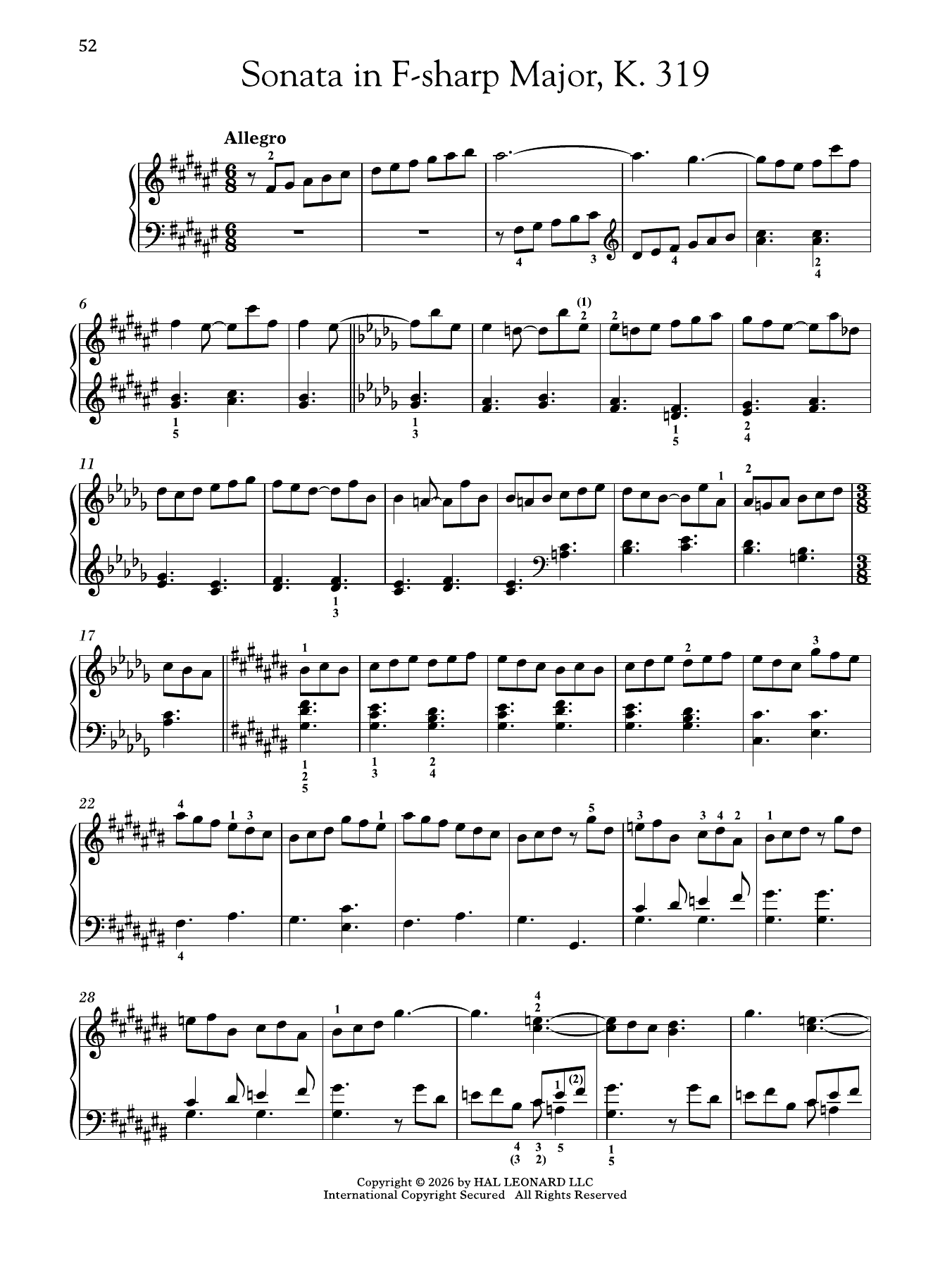 Produktgalerie: Seite 1 von 1 Sonata In F-Sharp Major, K. 319, Domenico Scarlatti, Klavier