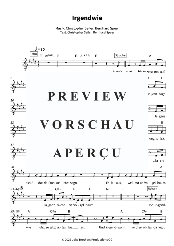 Produktgalerie: Seite 5 von 6 Irgendwie, Speer, Seiler und, Gesang und Akkorde - Leadsheet