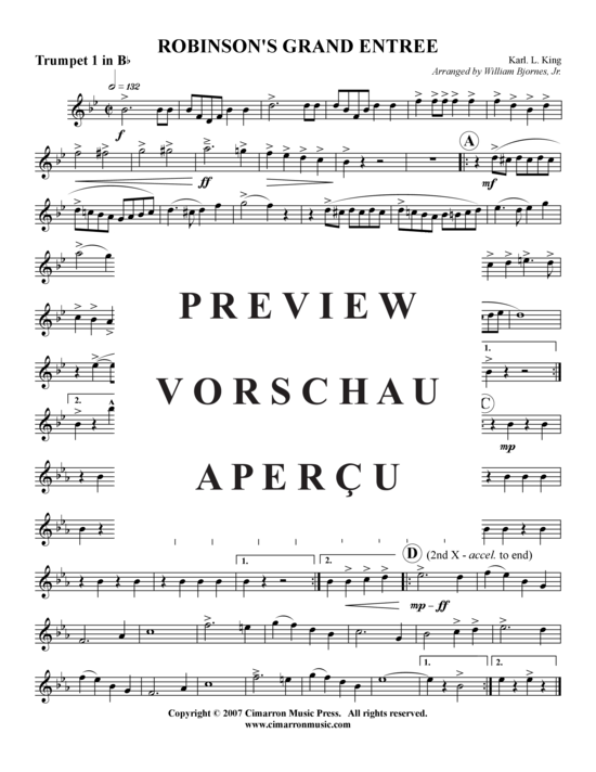 Produktgalerie: Seite 7 von 9 Robinson's Grand March , , (Blechbläserquintett)
