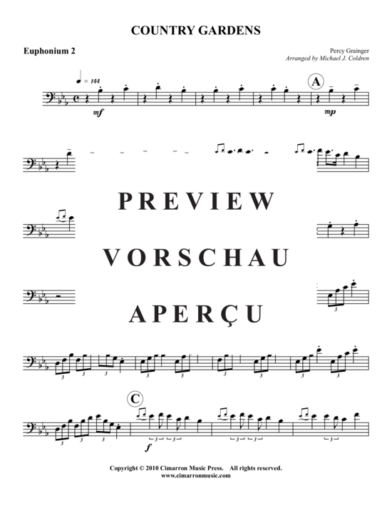 Product gallery: Page 9 of 16 Country Gardens , , (Tuba Quartet: 2x Baritone, 2xTuba)