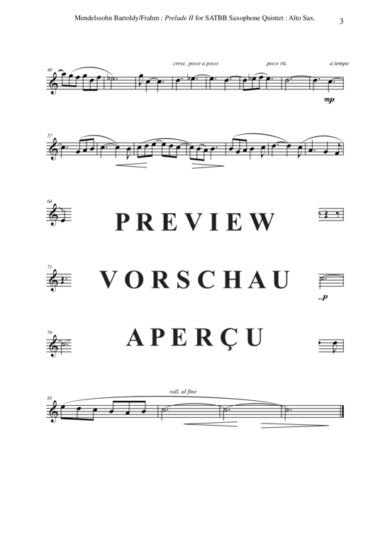 Product gallery: Page 16 of 21 Prelude 2 , , (Saxophone Quintet SATBB)