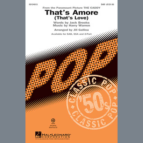 cover: That's Amoré (That's Love) (arr. Jill Gallina), Dean Martin, Chor