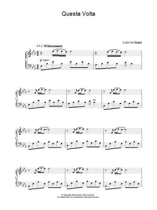 Product gallery: Page 1 of 1 Questa Volta, Ludovico Einaudi