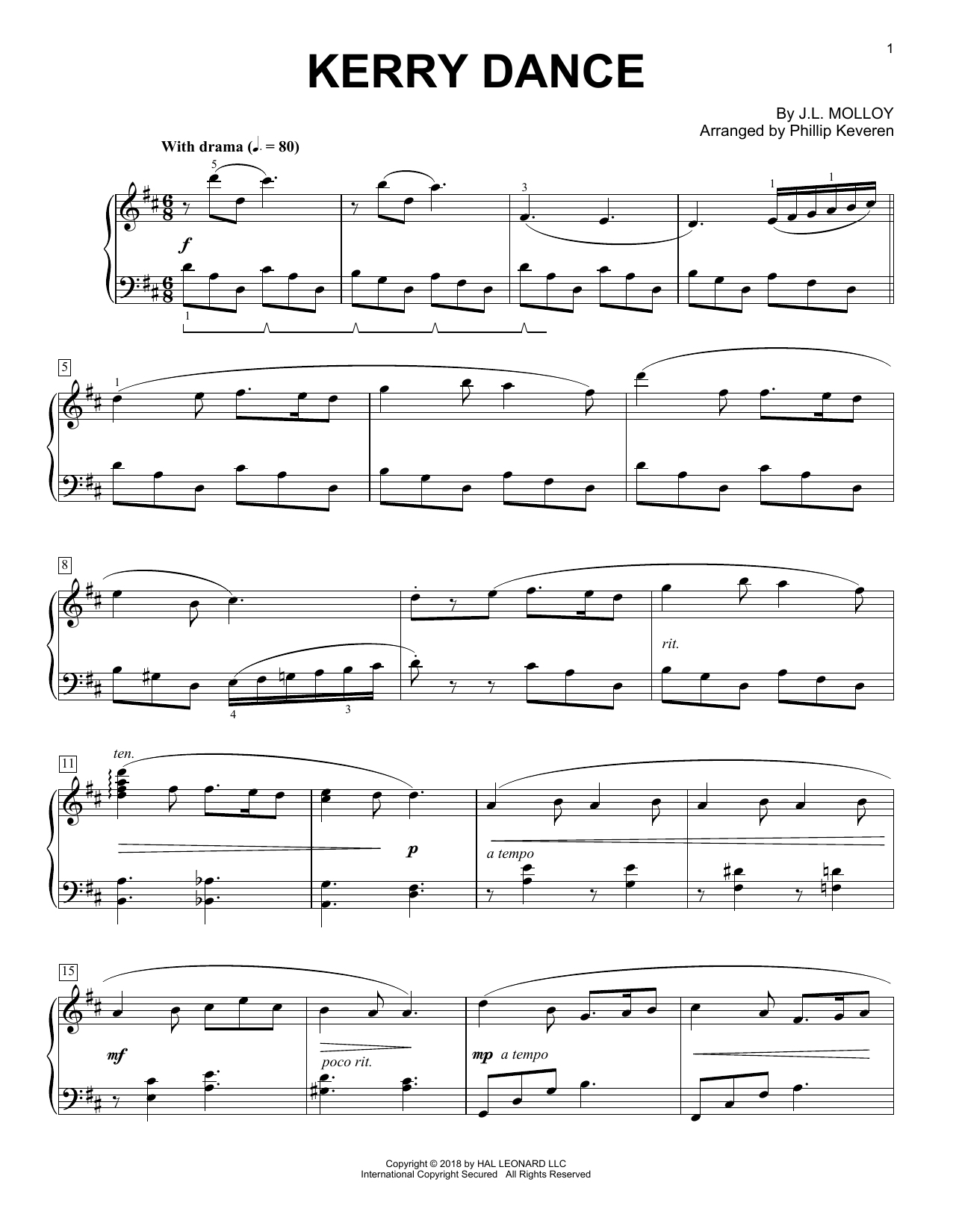 Produktbild zu: Kerry Dance [Classical version] (arr. Phillip Keveren)
