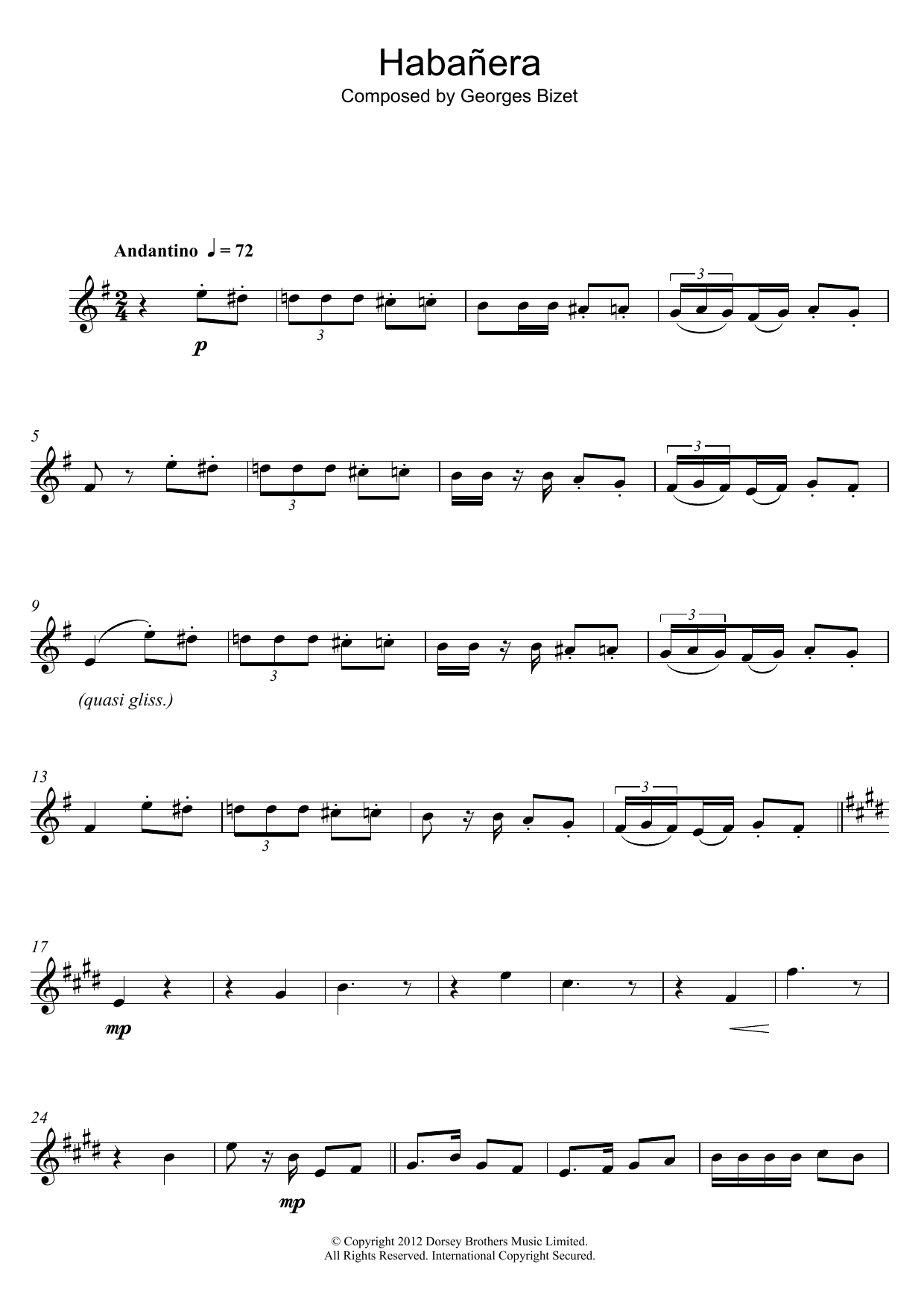 Product gallery: Page 1 of 1 Habanera (from Carmen), Georges Bizet