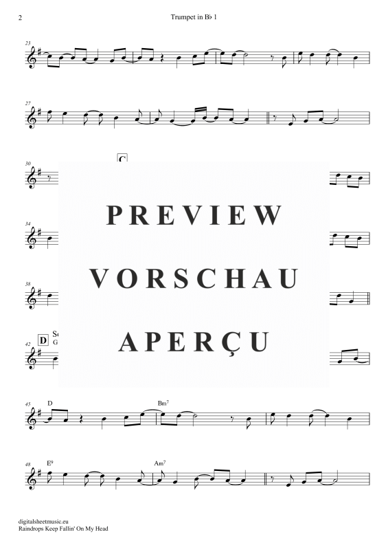 gallery: Raindrops Keep Falling On My Head, Thomas, B. J., (Trompeten Trio + Klavier)