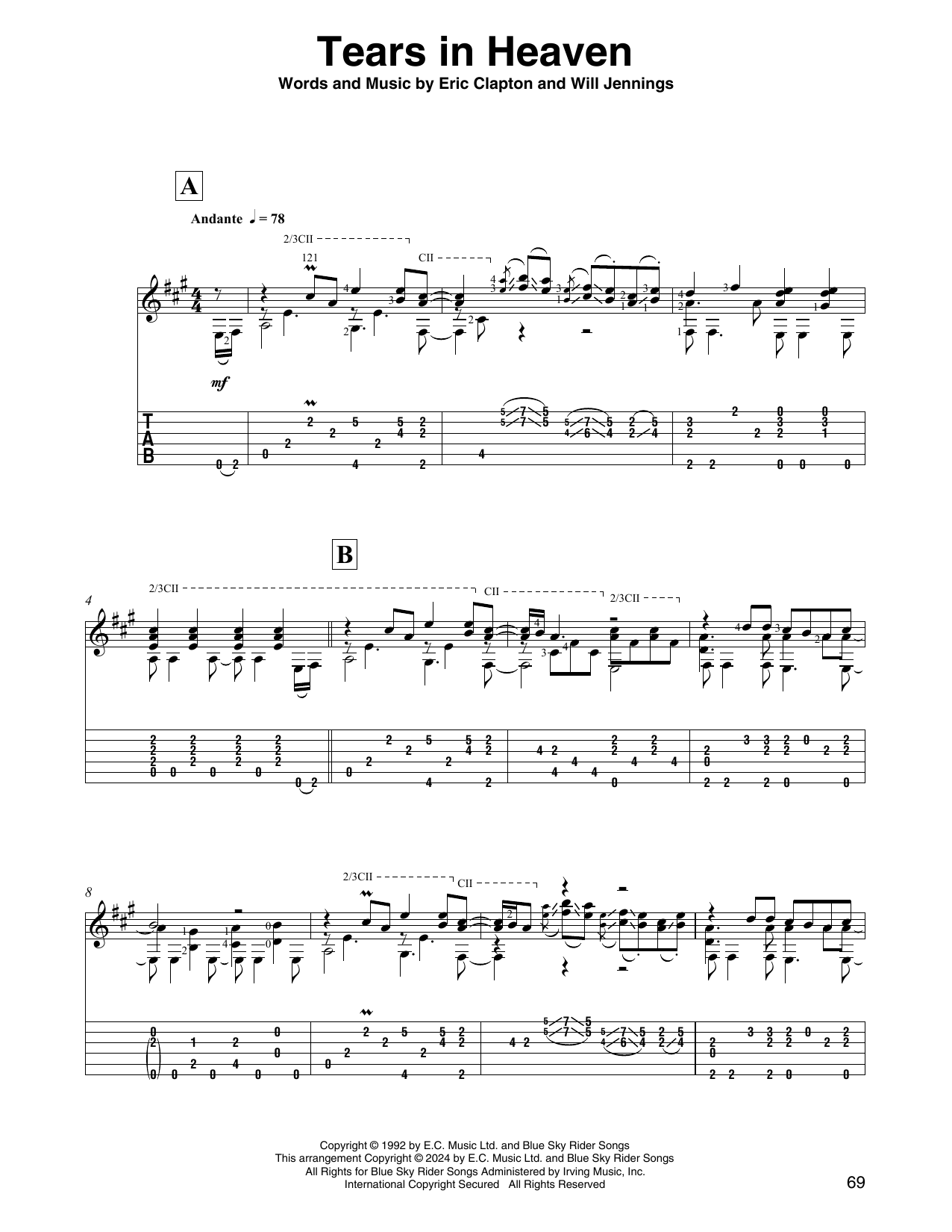 Produktgalerie: Seite 1 von 1 Tears In Heaven (from Rush) (arr. David Jaggs), Eric Clapton, Gitarre