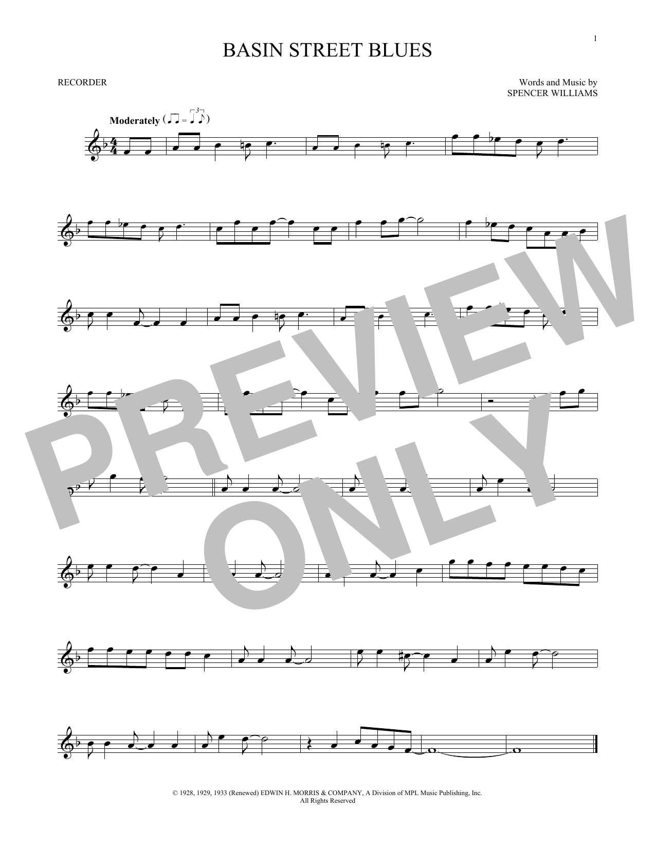 Product gallery: Page 1 of 1 Basin Street Blues, Spencer Williams