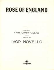 cover: Rose Of England, Ivor Novello, Gesang, Gitarre, Klavier
