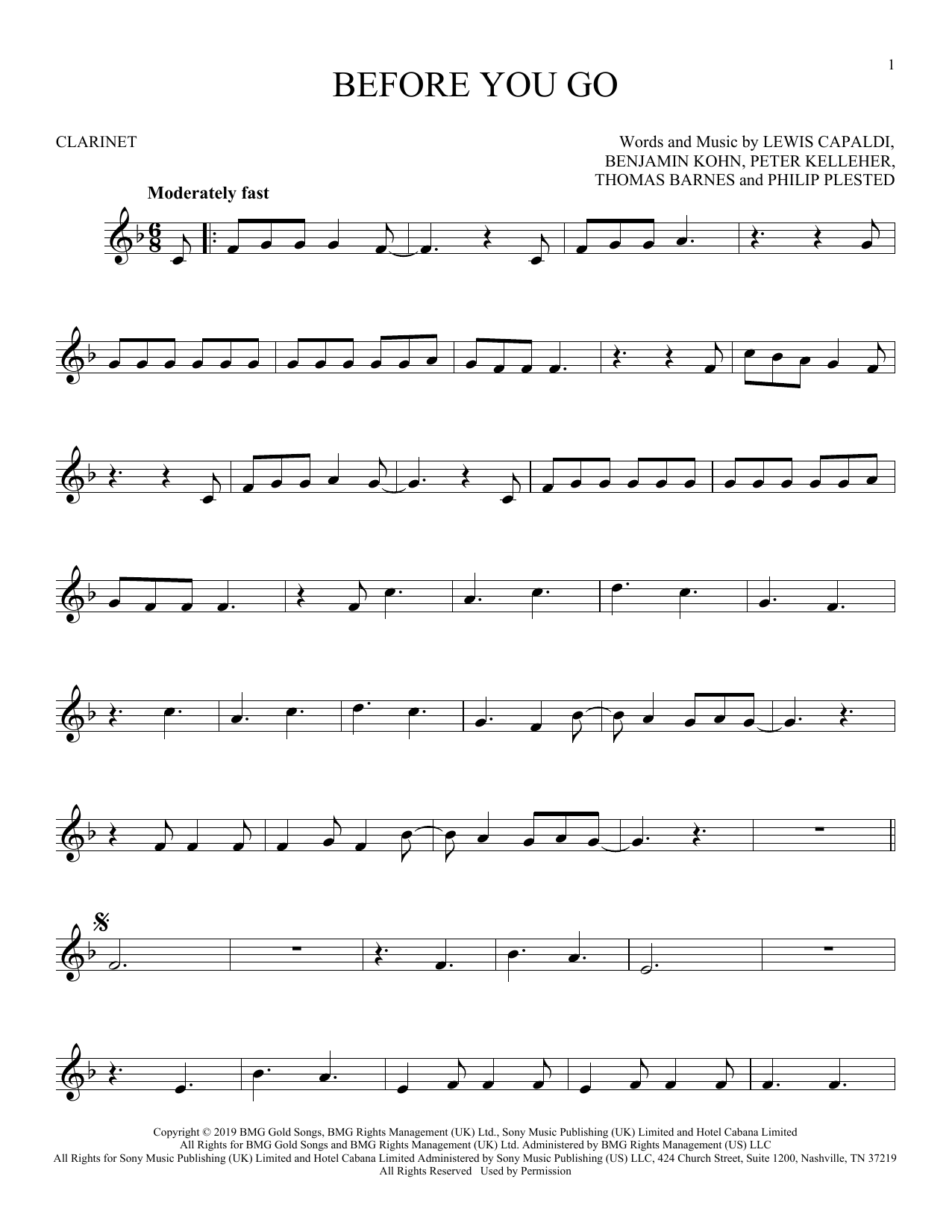 Product gallery: Page 1 of 1 Before You Go, Lewis Capaldi