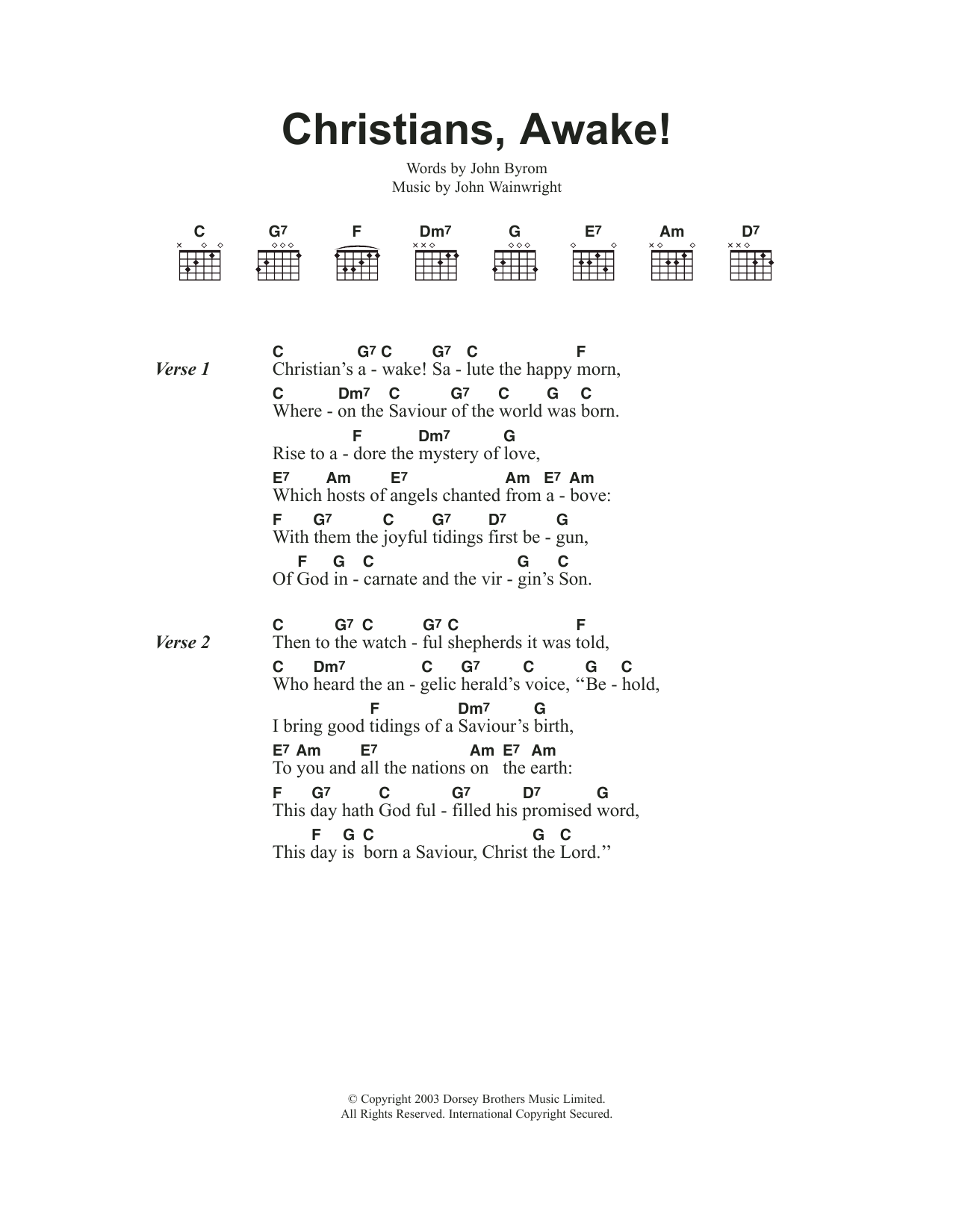 Product gallery: Page 1 of 1 Christians Awake, Traditional Carol