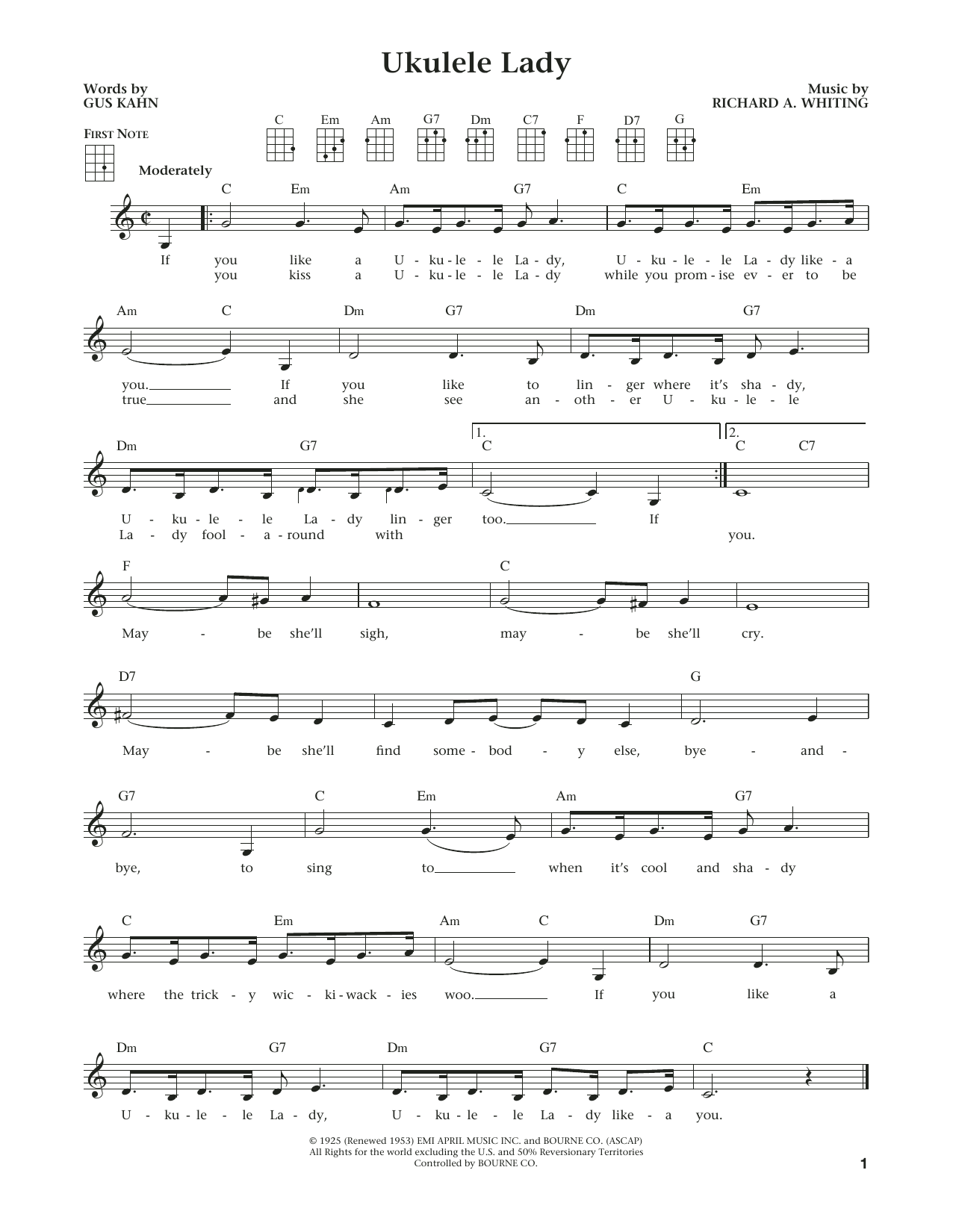 Product gallery: Page 1 of 1 Ukulele Lady (from The Daily Ukulele) (arr. Liz and Jim Beloff), Gus Kahn