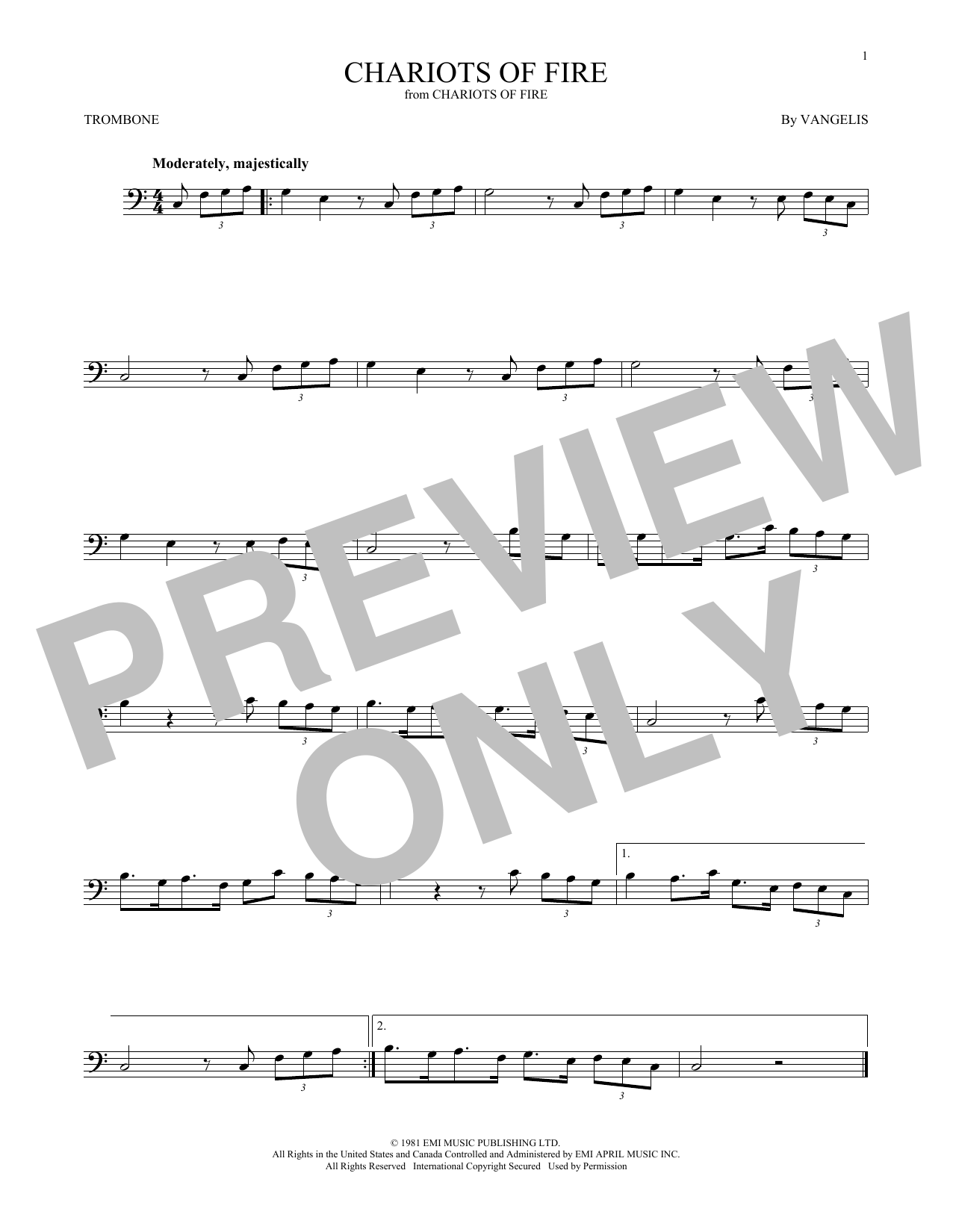 Product gallery: Page 1 of 1 Chariots Of Fire, Vangelis