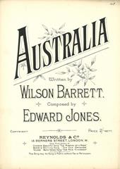 cover: Australia, Edward Jones, Gesang, Klavier