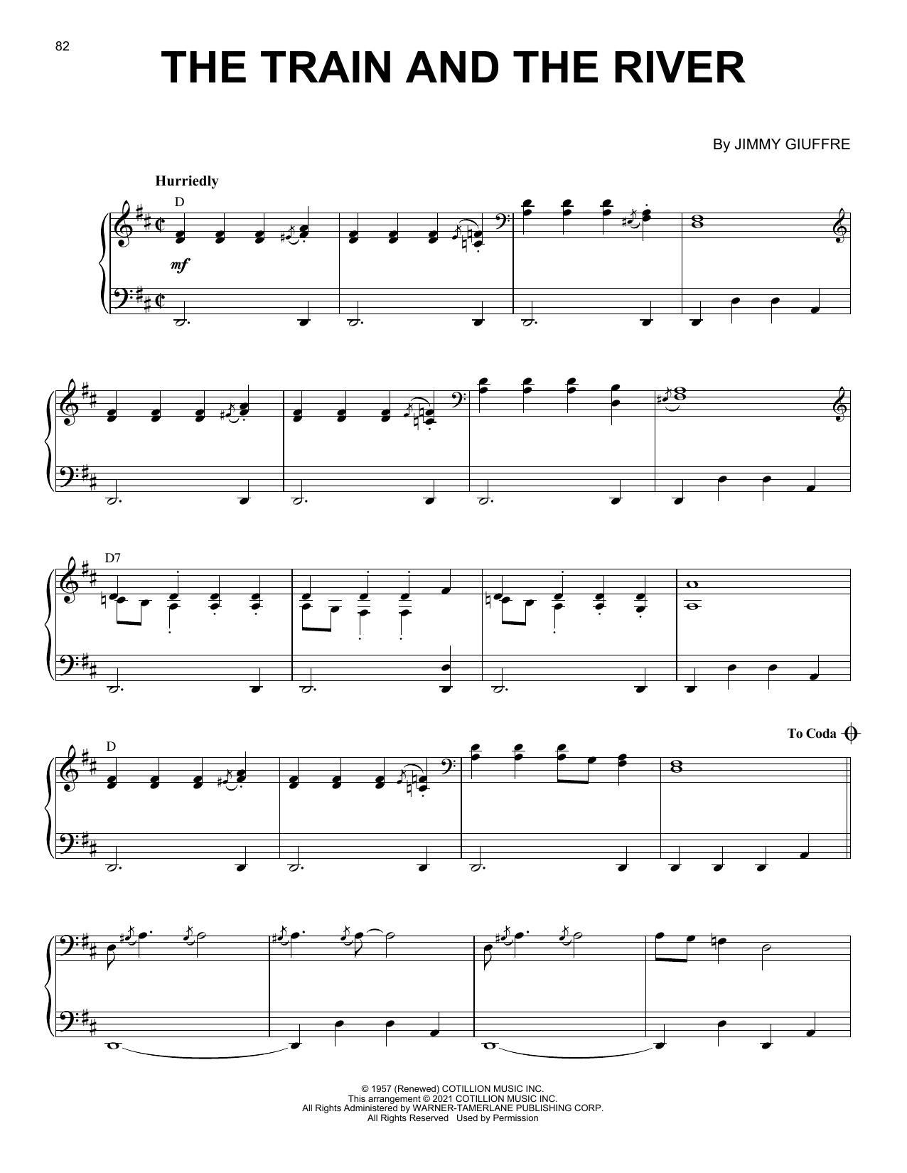Produktbild zu: The Train And The River [Jazz version] (arr. Brent Edstrom)