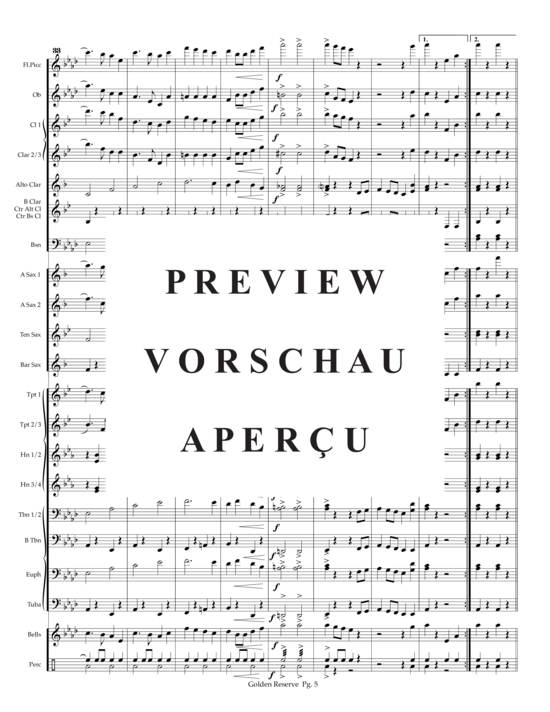 Product gallery: Page 6 of 20 Golden Reserve Marsch , , (Concert Band)