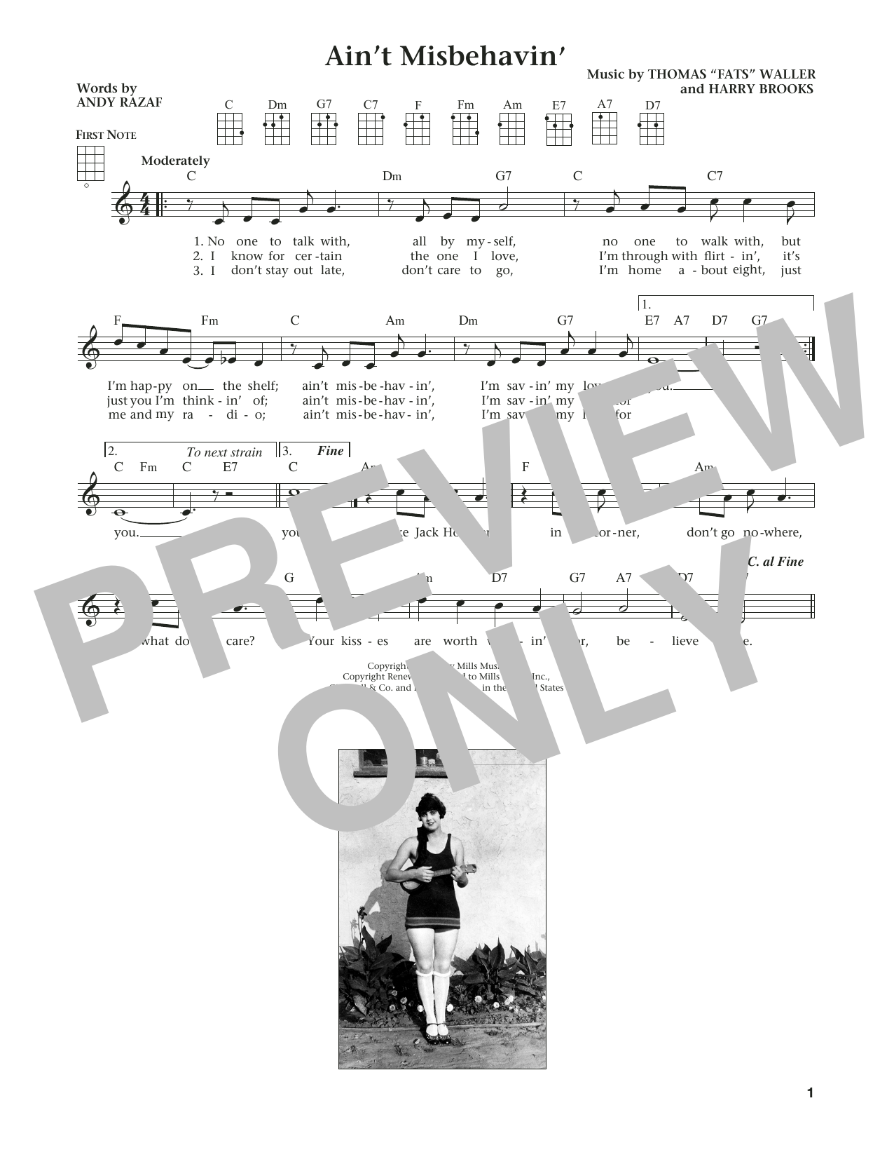 Product gallery: Page 1 of 1 Ain't Misbehavin' (from The Daily Ukulele) (arr. Liz and Jim Beloff), Hank Williams, Jr.