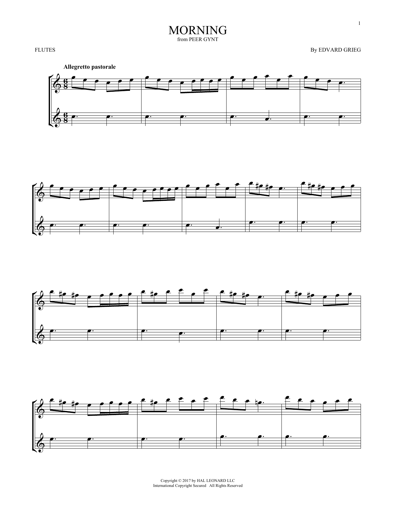 Product gallery: Page 1 of 1 Morning (from Peer Gynt), Edvard Grieg