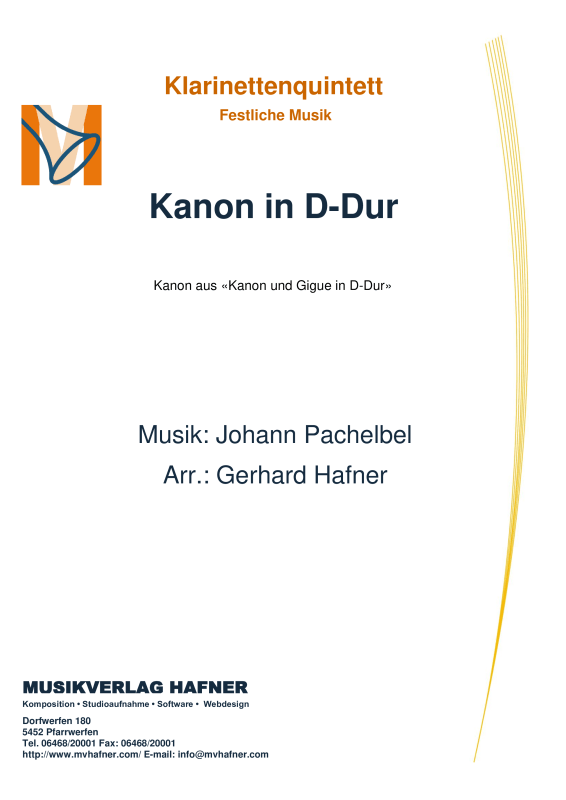 Product picture to: Kanon in D-Dur