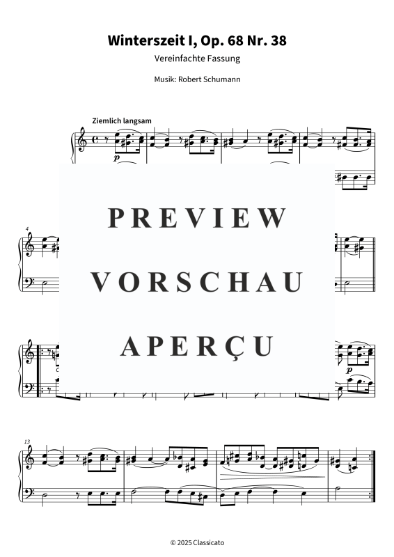 Product gallery: Page 1 of 5 Winterszeit I - Vereinfachte Fassung, , Piano Solo