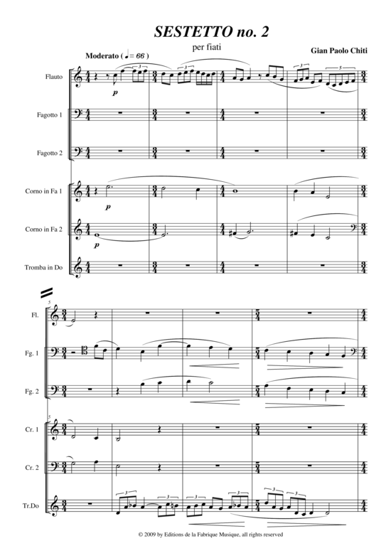 gallery: Sestetto no.2 , , (Flöte, 2x Fagott, 2x Trompete in B, Posaune)